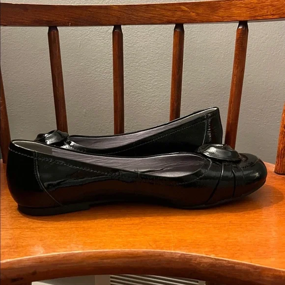 ECCO Women’s Black Patent Leather Ballet Flats Size 39 - Picture 5 of 9
